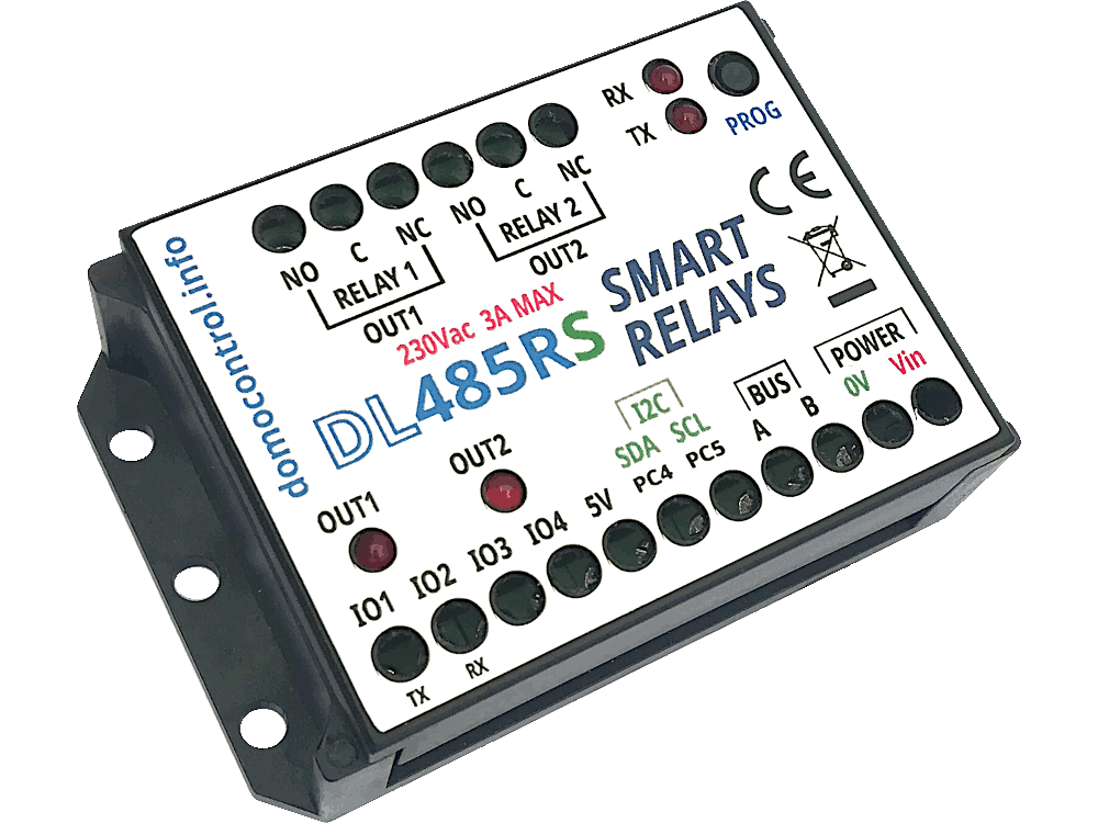 DL485RS - Smart Relè multifunzione: 2 rele configurabili