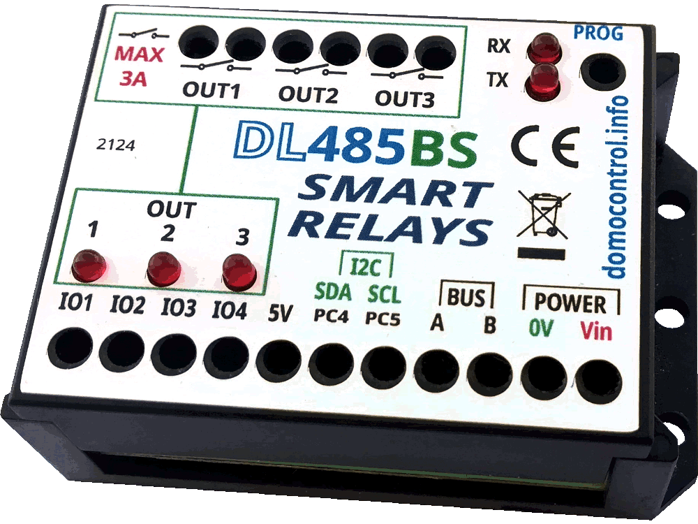 DL485BS - 3 Relè indipendenti, multifunzione e configurabili