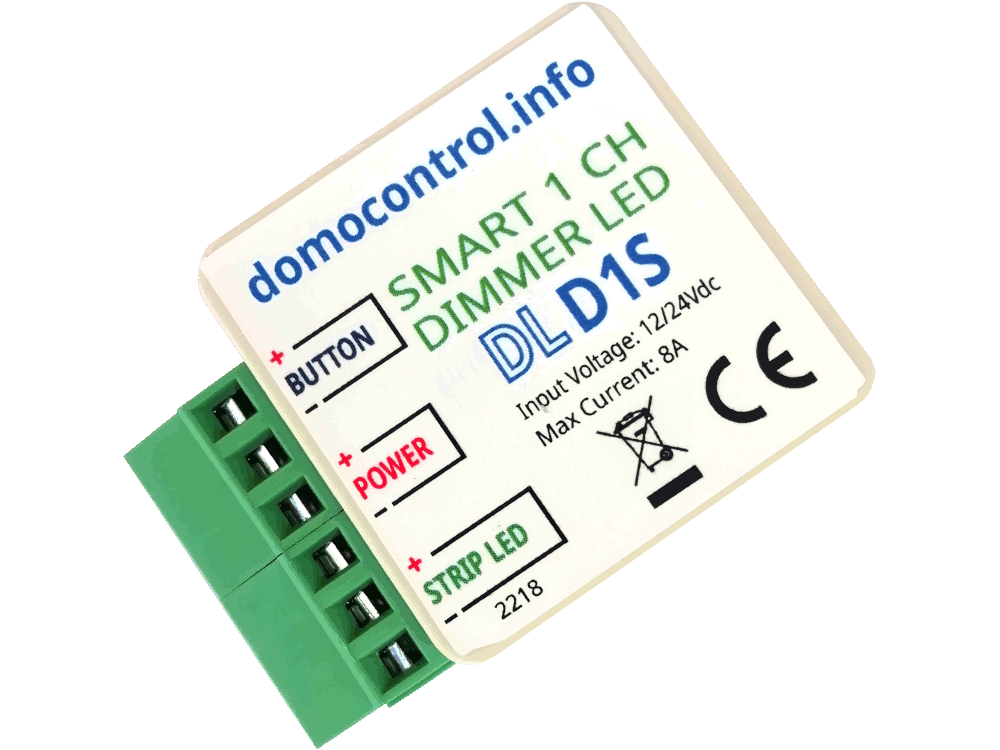 DLD1S - Dimmer LED a 1 canale con funzionalità avanzate - Timer - Rampe soft - Luci scale