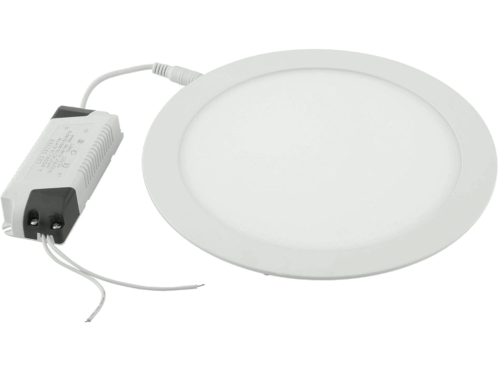 Pannello LED piatto bianco tondo ad incasso 3W 240LM 3000K